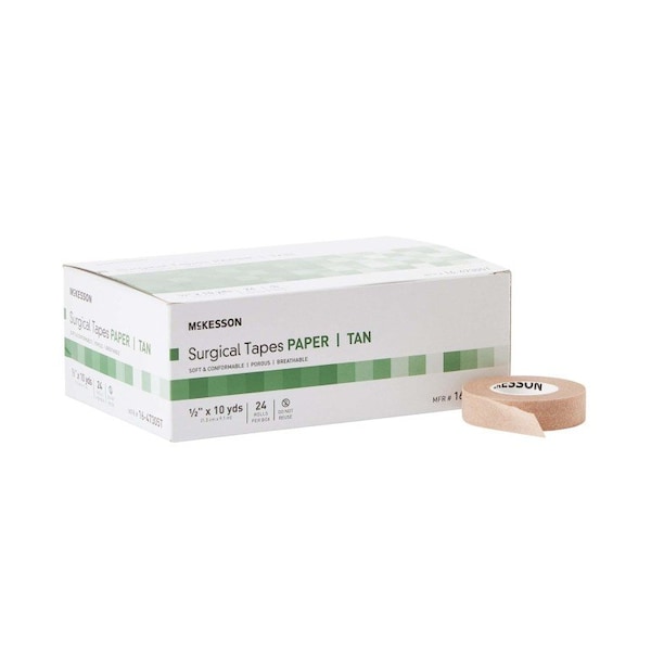 Mckesson Paper Medical Tape, 1/2 Inch x 10 Yard, Tan, 288PK 16-47305T - main